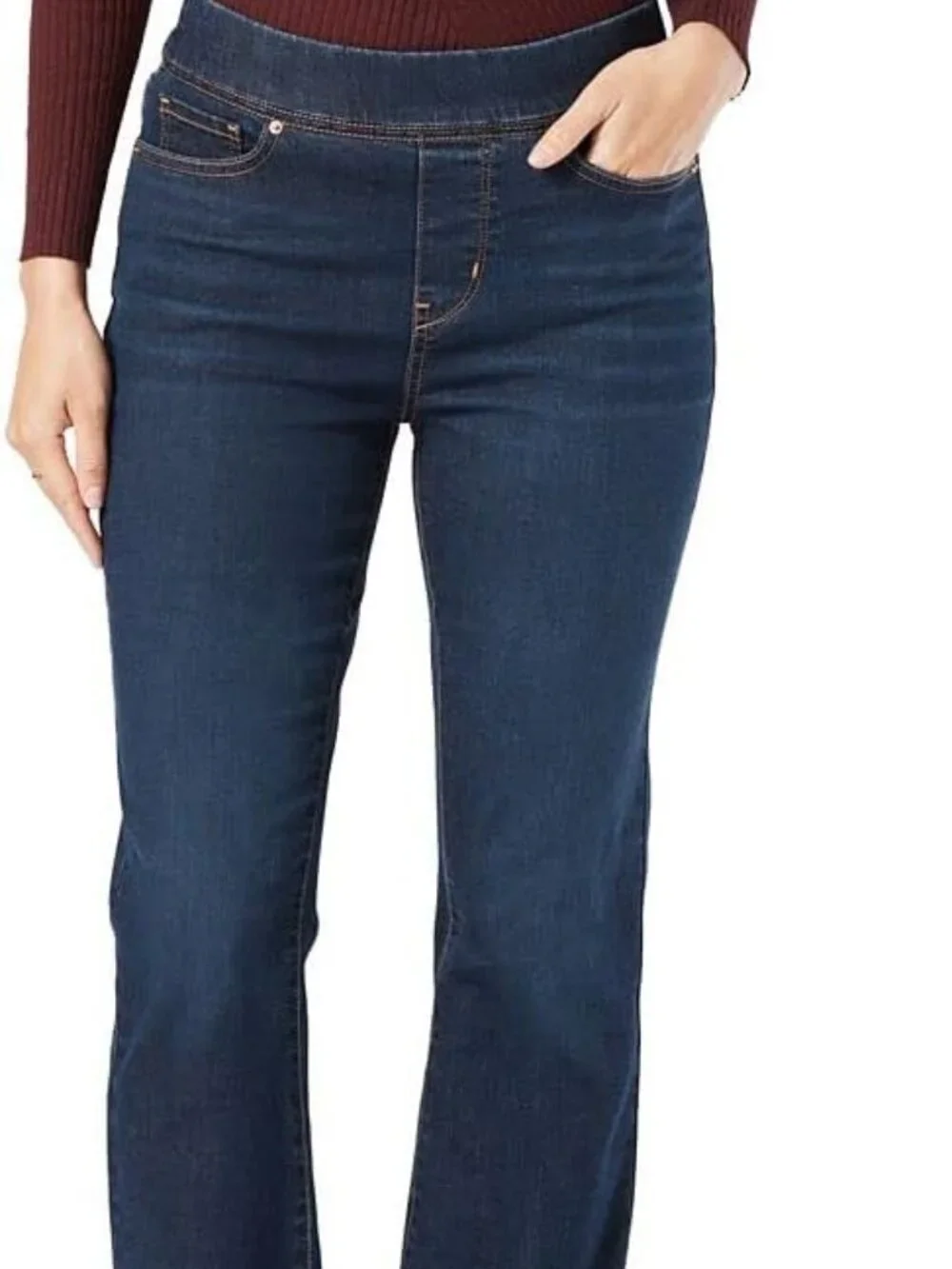 Levi Strauss Signature Shaping Point Bonita (Blue) Pull- On Bootcut Jeans Sz 6 - Picture 1 of 6
